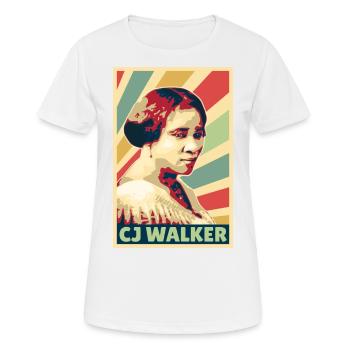 Madam CJ Walker Vintage Farben - Frauen T-Shirt atmungsaktiv - Weiß - Vorne - AI Model Female 172 dark (172cm)