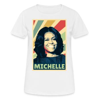 Michelle Obama Vintage Colores - T-shirt respirant Femme - blanc - Devant - AI Model Female 172 dark (172cm)
