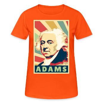 John Adams Vintage Colors - Women's Breathable T-Shirt - neon orange - Front - AI Model Female 172 dark (172cm)