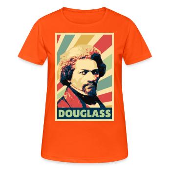 Frederick Douglass Vintage Farben - Frauen T-Shirt atmungsaktiv - Neonorange - Vorne - AI Model Female 172 dark (172cm)