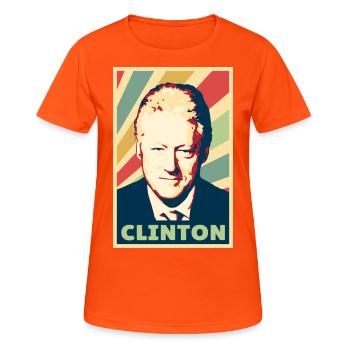 Bill Clinton Vintage Colors - Women's Breathable T-Shirt - neon orange - Front - AI Model Female 172 dark (172cm)
