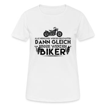 ich bin Biker | Biker ! - Frauen T-Shirt atmungsaktiv - Weiß - Vorne - AI Model Female 172 dark (172cm)