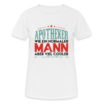 apotheker | apotheker aber viel cooler !! - Frauen T-Shirt atmungsaktiv - Weiß - Vorne - AI Model Female 172 dark (172cm)