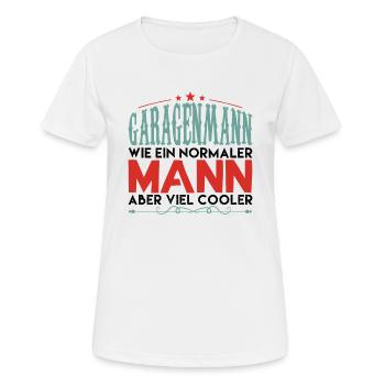 Valentines Garagenmann Mechaniker ! - Frauen T-Shirt atmungsaktiv - Weiß - Vorne - AI Model Female 172 dark (172cm)