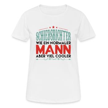 Schiedsrichter schiedsrichter WIE EIN NORMALER MAN - Frauen T-Shirt atmungsaktiv - Weiß - Vorne - AI Model Female 172 dark (172cm)