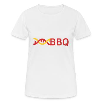 Le barbecue est dans mon ADN - T-shirt respirant Femme - blanc - Devant - AI Model Female 172 dark (172cm)