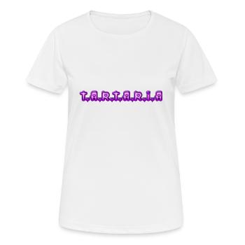 TARTARIA - Frauen T-Shirt atmungsaktiv - Weiß - Vorne - AI Model Female 172 dark (172cm)