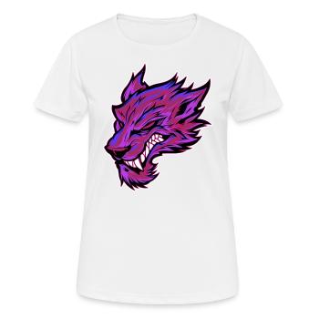 Wolf Kopf Wolfskopf Tattoo Graffiti Pink - Frauen T-Shirt atmungsaktiv - Weiß - Vorne - AI Model Female 172 dark (172cm)