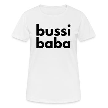 Bussi Baba - T-shirt respirant Femme - blanc - Devant - AI Model Female 172 dark (172cm)