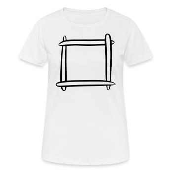 Decorative frame / picture frame. Template. - Women's Breathable T-Shirt - white - Front - AI Model Female 172 dark (172cm)