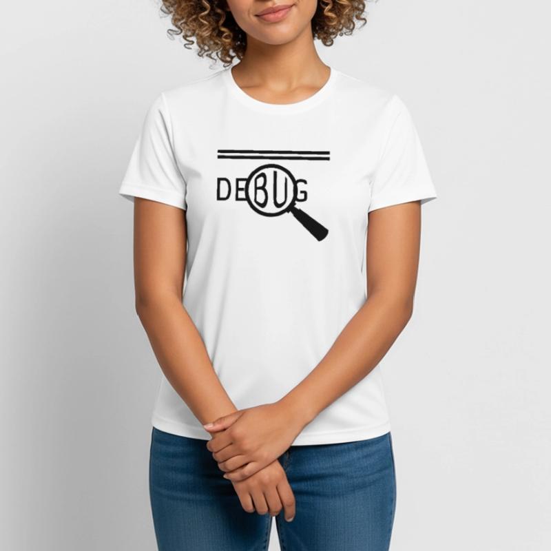 programmeur Dev nerd php c c debug coding coder T-shirt respirant Femme
