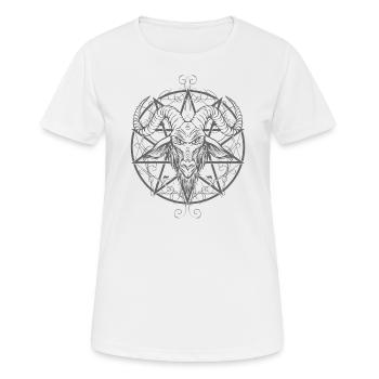 Grey Baphomet - Women's Breathable T-Shirt - white - Front - AI Model Female 172 dark (172cm)
