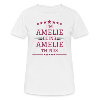 I'm Amelie doing Amelie things - Women's Breathable T-Shirt - white - Front - AI Model Female 172 dark (172cm)