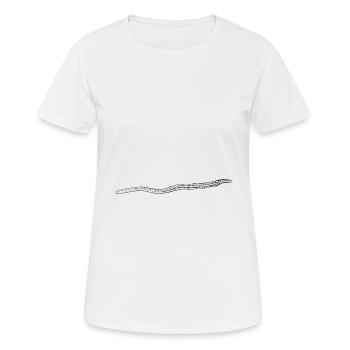 Regenwurm - Frauen T-Shirt atmungsaktiv - Weiß - Vorne - AI Model Female 172 dark (172cm)