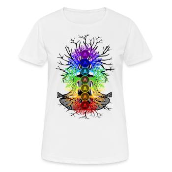 Chakra Tree of Life - Women's Breathable T-Shirt - white - Front - AI Model Female 172 dark (172cm)