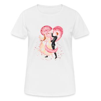 Dancing wedding couple - Women's Breathable T-Shirt - white - Front - AI Model Female 172 dark (172cm)