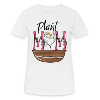 Geschenkidee für Pflanzenmamas - Frauen T-Shirt atmungsaktiv - Weiß - Vorne - AI Model Female 172 dark (172cm)