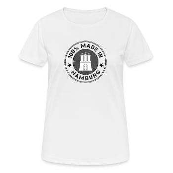 Hamburgers - T-shirt respirant Femme - blanc - Devant - AI Model Female 172 dark (172cm)