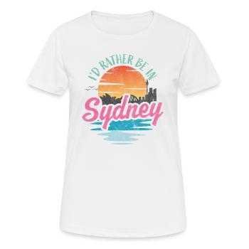Je préfère être à Sydney - T-shirt respirant Femme - blanc - Devant - AI Model Female 172 dark (172cm)