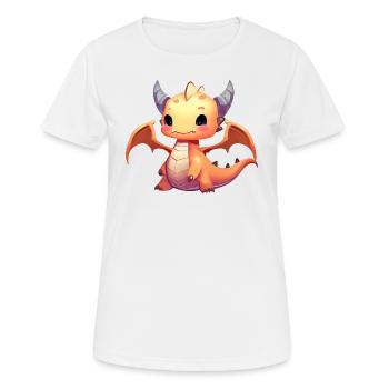 Dragon d’entraînement - T-shirt respirant Femme - blanc - Devant - AI Model Female 172 dark (172cm)