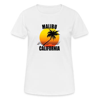 Malibu California Sunset Beach Party - T-shirt respirant Femme - blanc - Devant - AI Model Female 172 dark (172cm)