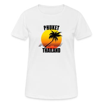 Phuket Thailand Sonnenuntergang - Frauen T-Shirt atmungsaktiv - Weiß - Vorne - AI Model Female 172 dark (172cm)