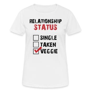 Le statut relationnel seul pardonne aux légumes - T-shirt respirant Femme - blanc - Devant - AI Model Female 172 dark (172cm)