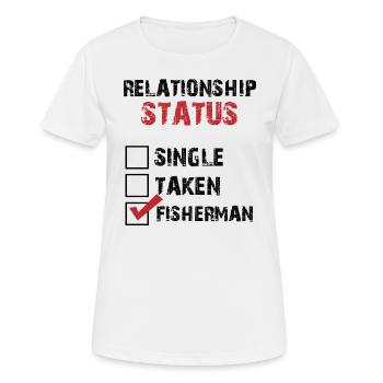 Beziehung Status Allein Vergeben Angler - Frauen T-Shirt atmungsaktiv - Weiß - Vorne - AI Model Female 172 dark (172cm)