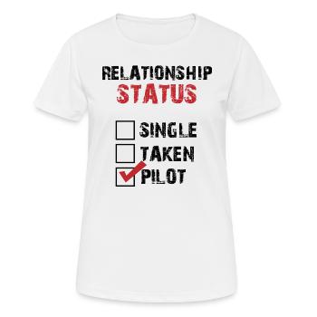 Statut de la relation seul affecter le pilote - T-shirt respirant Femme - blanc - Devant - AI Model Female 172 dark (172cm)