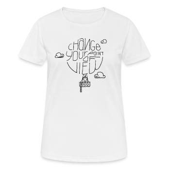Abstract Perspective – Art Design - Women's Breathable T-Shirt - white - Front - AI Model Female 172 dark (172cm)