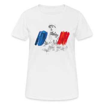 Allgemeines Frankreich - Frauen T-Shirt atmungsaktiv - Weiß - Vorne - AI Model Female 172 dark (172cm)