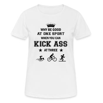 Triathlon Kicking Ace - T-shirt respirant Femme - blanc - Devant - AI Model Female 172 dark (172cm)