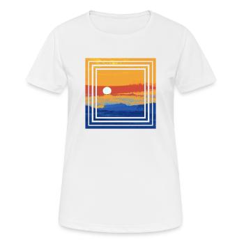 sunset - Women's Breathable T-Shirt - white - Front - AI Model Female 172 dark (172cm)