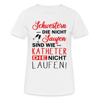 Lustiges Krankenschwester Pflegerin Pflegekraft - Frauen T-Shirt atmungsaktiv - Weiß - Vorne - AI Model Female 172 dark (172cm)