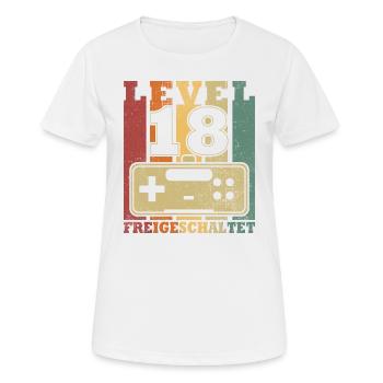 Niveau 18 Déverrouillé - T-shirt respirant Femme - blanc - Devant - AI Model Female 172 dark (172cm)