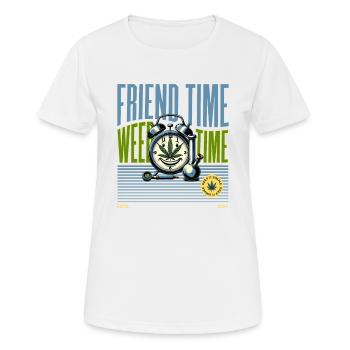 Weed Time - Women's Breathable T-Shirt - white - Front - AI Model Female 172 dark (172cm)