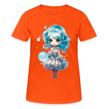 Dollie Bubble - Women's Breathable T-Shirt - neon orange - Front - AI Model Female 172 dark (172cm)