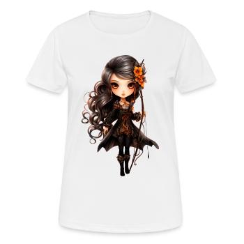 Forêt de Dollie - T-shirt respirant Femme - blanc - Devant - AI Model Female 172 dark (172cm)