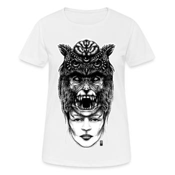 WolfGirl Second - T-shirt respirant Femme - blanc - Devant - AI Model Female 172 dark (172cm)