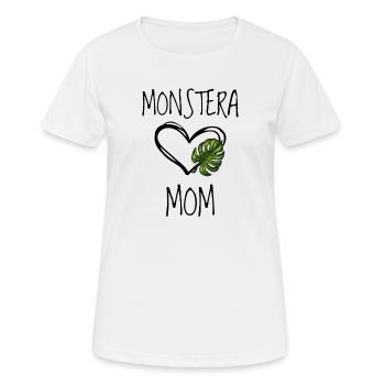 Monstera Mom Window Leaf Arum Plant - T-shirt respirant Femme - blanc - Devant - AI Model Female 172 dark (172cm)