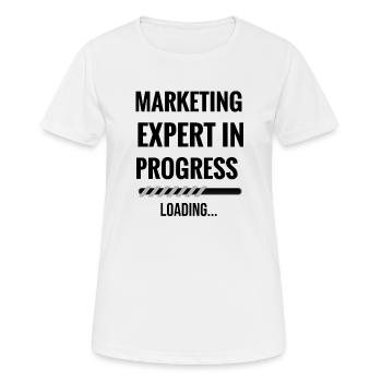 Étudiante en marketing Futur expert en marketing - T-shirt respirant Femme - blanc - Devant - AI Model Female 172 dark (172cm)
