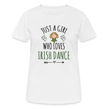 Irisches Tanzmädchen | Irish Dancing St. Patricks - Frauen T-Shirt atmungsaktiv - Weiß - Vorne - AI Model Female 172 dark (172cm)