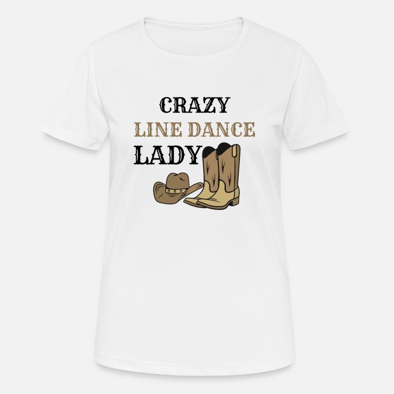 Line Dance Lady Dancer Line Dancing Line Dancer - Women's Breathable T-Shirt - white
