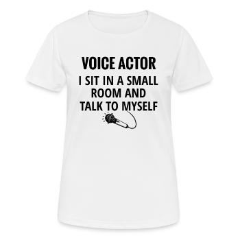 Voice actor gifts voice actors - Women's Breathable T-Shirt - white - Front - AI Model Female 172 dark (172cm)