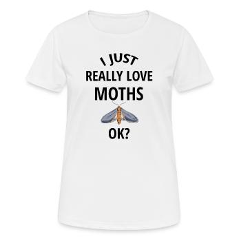 J'adore les mites | Amoureux des mites, amour des insectes - T-shirt respirant Femme - blanc - Devant - AI Model Female 172 dark (172cm)