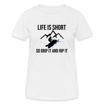 Snowmobile snowmobile | Snowmobilers - Women's Breathable T-Shirt - white - Front - AI Model Female 172 dark (172cm)