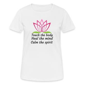 Masseuse Idée cadeau Massage thérapeute massage - T-shirt respirant Femme - blanc - Devant - AI Model Female 172 dark (172cm)
