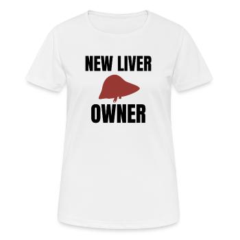 New Liver Owner | Transplantation de foie cadeau - T-shirt respirant Femme - blanc - Devant - AI Model Female 172 dark (172cm)