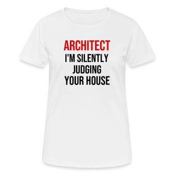 Architecte cadeau d’architecture étudiant architecture - T-shirt respirant Femme - blanc - Devant - AI Model Female 172 dark (172cm)