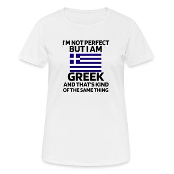 Cadeaux Pour Grecs Hellas Grèce Grec - T-shirt respirant Femme - blanc - Devant - AI Model Female 172 dark (172cm)